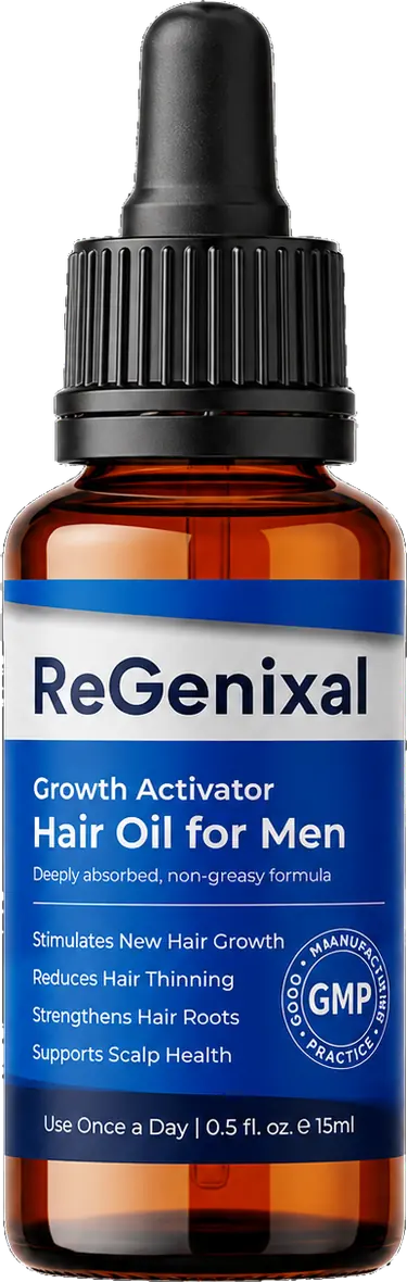 Regenixal Hair Oil for Man Drops 15 ml amber dropper bottle
